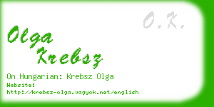 olga krebsz business card